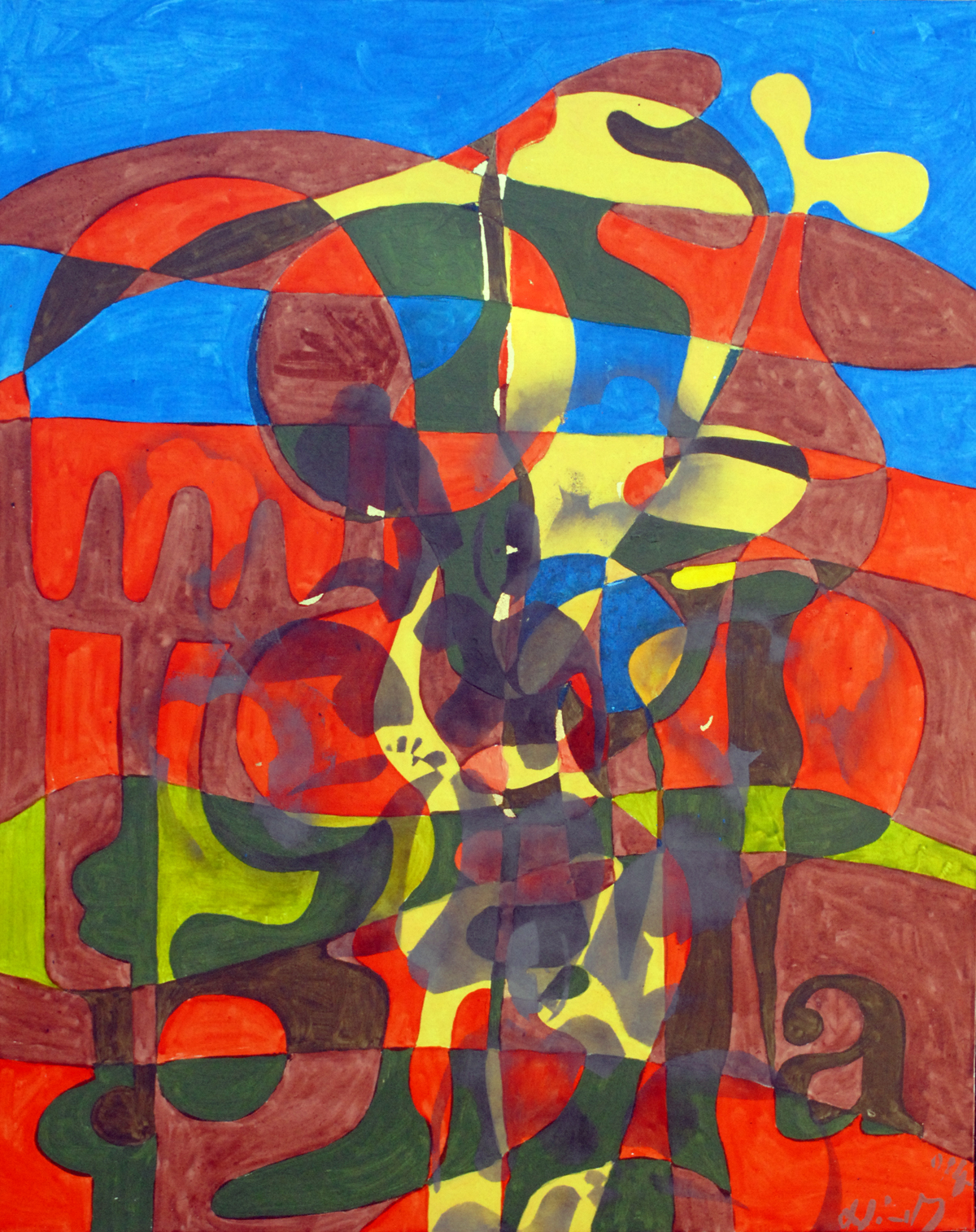 Slika 23 I Autor: Andrej Nemet-Endre I Naziv: Refleksija subotičke recesije II I Tehnika: Akril na platnu I Dimenzija: 100x80 cm I Cijena: 300 eura